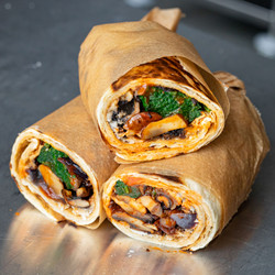 Rolled Eggs Breakfast Wrap