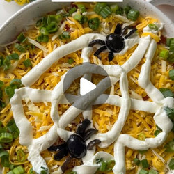 Spooky Spider Web Layered Dip