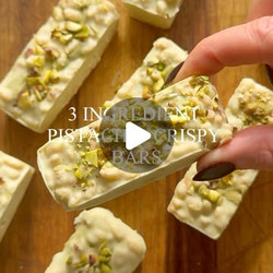 White Chocolate Pistachio Crispy Bars