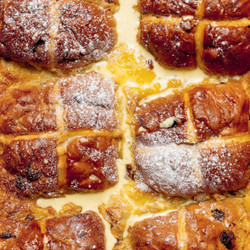 Hot Cross Bun Bread &amp; Butter Pudding