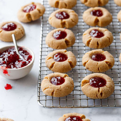 Peanut Butter &amp; Jam Thumbprint Cookies