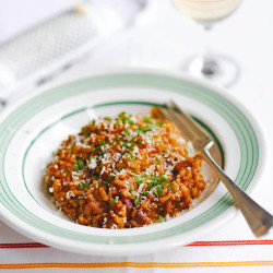 Tomato, Red Wine &amp; chorizo Risotto
