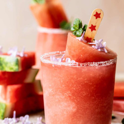 Frosted Watermelon Rosemary Frosé