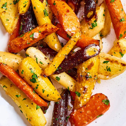 Honey-garlic Butter Roasted Carrots