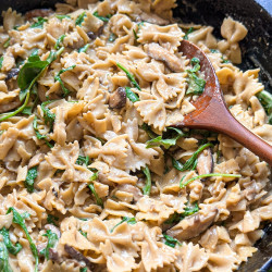 Creamy Dairy Free Mushroom Pasta