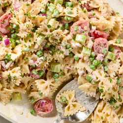 French Onion Dip Pasta Salad
