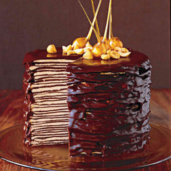 Darkest Chocolate Crepe Cake