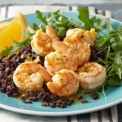 Citrus Shrimp With Black Rice