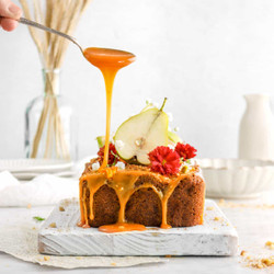 Spiced Caramelized Pear And Walnut Bread With Cinnamon Streusel