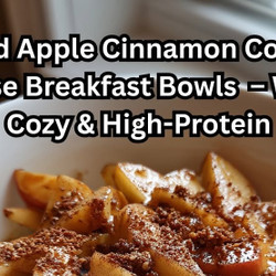 Cinnamon Baked Apple Cottage Cheese Breakfast Bowls
