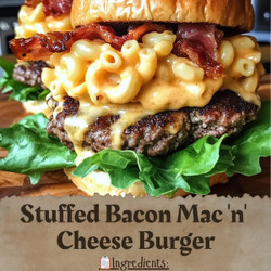 Stuffed Bacon Mac 'n' Cheese Burger