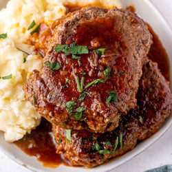 Salisbury Steaks With Stout Bbq Gravy