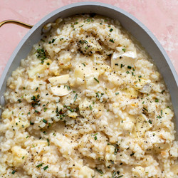 Toasted Cauliflower And Brie Baked Risotto