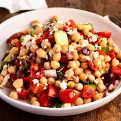 Greek Chickpea Salad With Feta Cheese