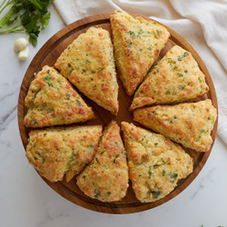 Cheesy Garlic Sourdough Scones