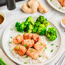 Marinated Air Fryer Salmon Bites