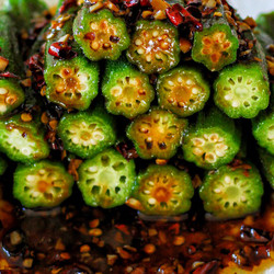 Chili Oil Okra Salad