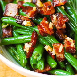 Garlic And Bacon Green Beans