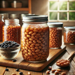 Pressure canned baked beans