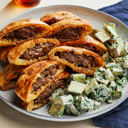 Grilled Arayes With Creamy Cucumber Salad