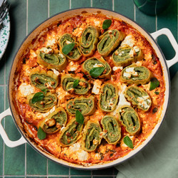 Maultaschen-auflauf Mit Spinat Und Tomatensoße