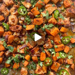 Hot Honey Sheet Pan Chicken &amp; Sweet Potatoes