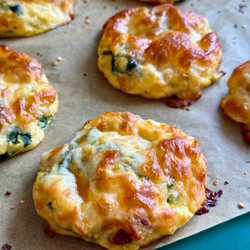 Easy Sun Dried Tomato + Spinach Egg Biscuits