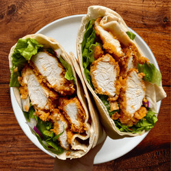 Crispy Airfryer Sweet Chilli Chicken Wrap