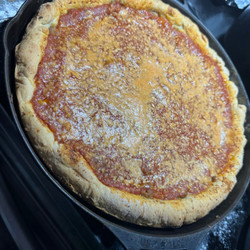 Cast Iron Deep Dish Pizza