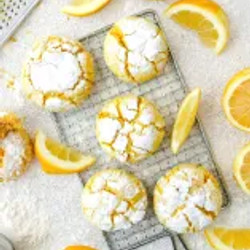 Vegan Lemon Crinkle Cookies