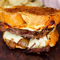 Cheesy Pot Roast Sandwich