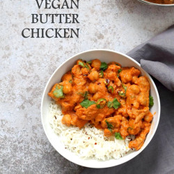Instant Pot Vegan Butter Chicken With Soy Curls And Chickpeas - Oil-free