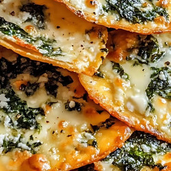 Mediterranean Spinach &amp; Feta Cheese Crisps