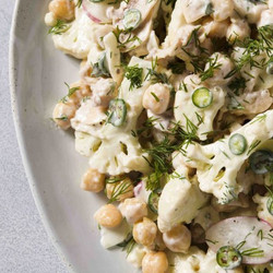 Cauliflower-chickpea Salad With Dill-lemon Dressing