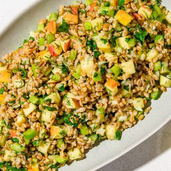 Toasted Farro And Apple Salad With Mustard Vinaigrette