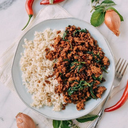 Pork &amp; Holy Basil Stir-fry (pad Kra Pao)