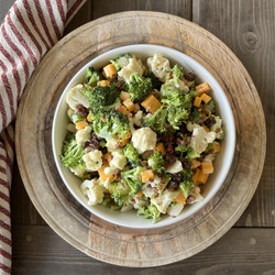 Broccoli Cauliflower Salad