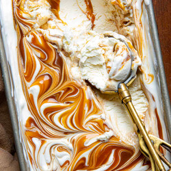 No Churn Salted Caramel Ice Cream