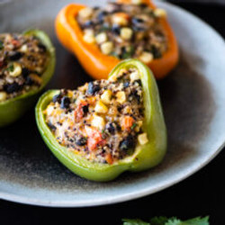 Southwest Quinoa Stuffed Bell Peppers