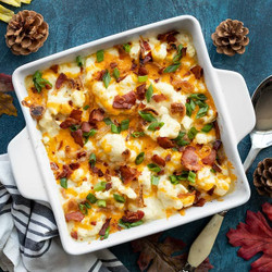 Cheesy Loaded Cauliflower Casserole