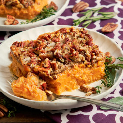 Sweet Potato Casserole With Pecan Topping