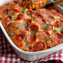 Bubble Up Biscuit Pizza Casserole