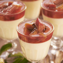 Yoghurt And Elderflower Cream With Poached Rhubarb dessert must