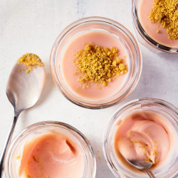 Cranberry Posset With Graham Cracker Crumbs