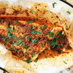 Parchment-baked Fish With North African Chermoula Sauce