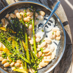Beans Al Limone With Asparagus &amp; Peas