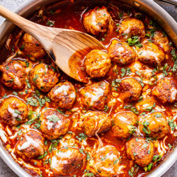 Skillet Enchilada Meatballs