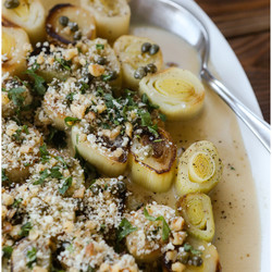 White Wine Braised Leeks