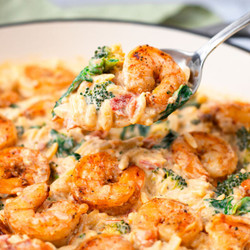Prawn Orzo With Sun-dried Tomatoes
