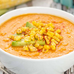Roasted Corn And Tomato Soup